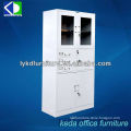 Best Sell Four-doof Middle Two Piece Glas Door Commercial Storage Furniture Metal Cabinet, Large Office Furniture